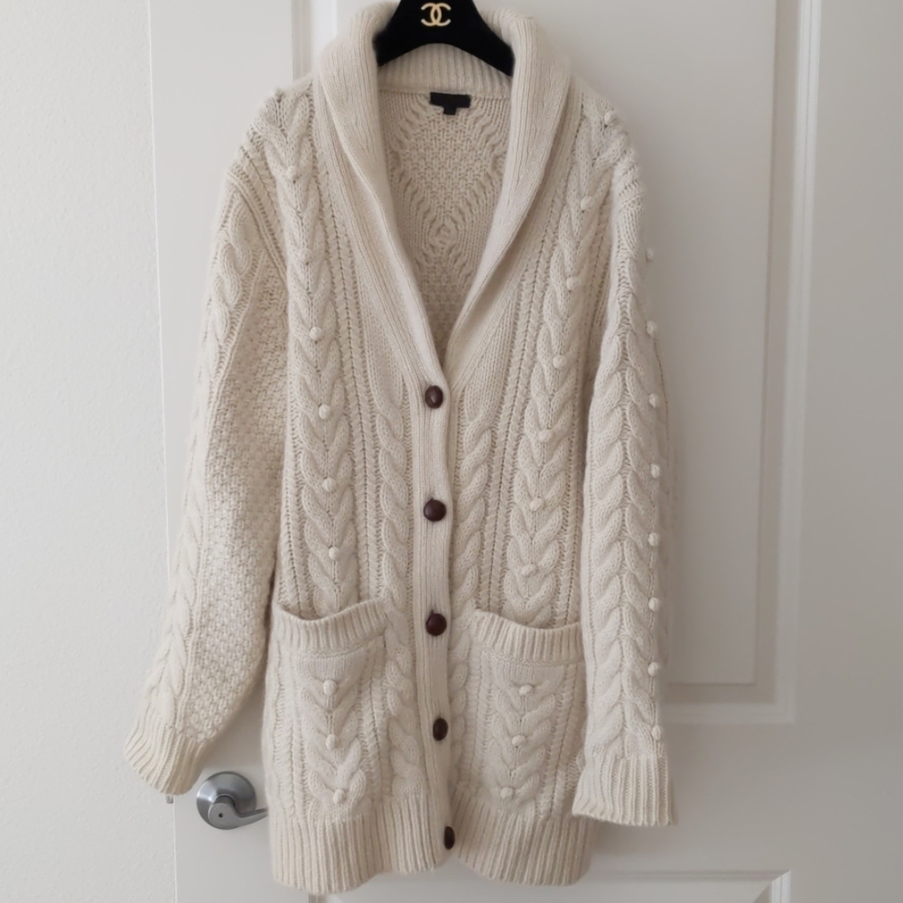 J. Crew cashmere/mohair long sleeved cardigan
